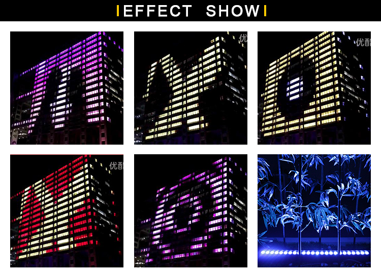 Aluminum waterproof dmx  exterior color change dc24V rgbw 4 in 1 led wall washer light