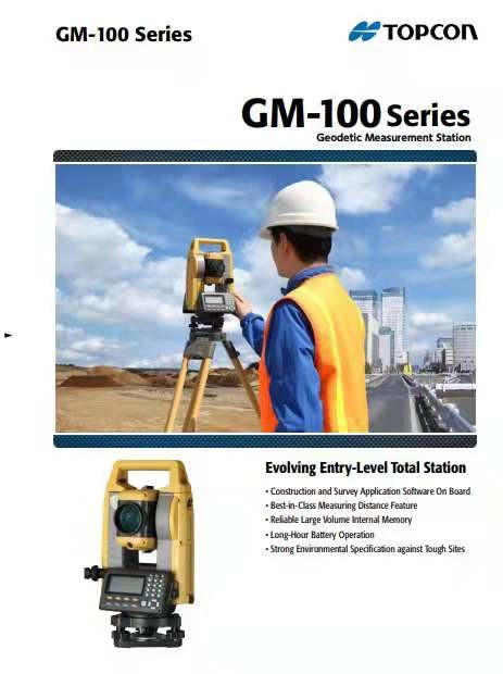 Topcon GM100 Series 2" Total Station Compatible With Industry Standard Thumb Drives GM102