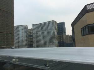 China Remote Control External Louvre Roof Systems Aluminum Alloy Polyester Coating wholesale