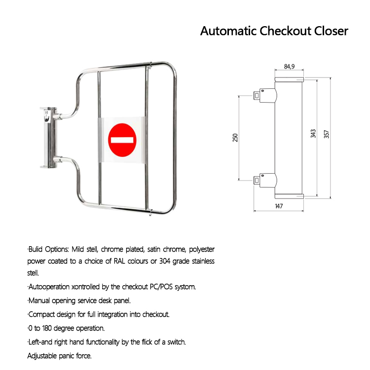 Dual Mechanical Gate Supermarket Swing Gate