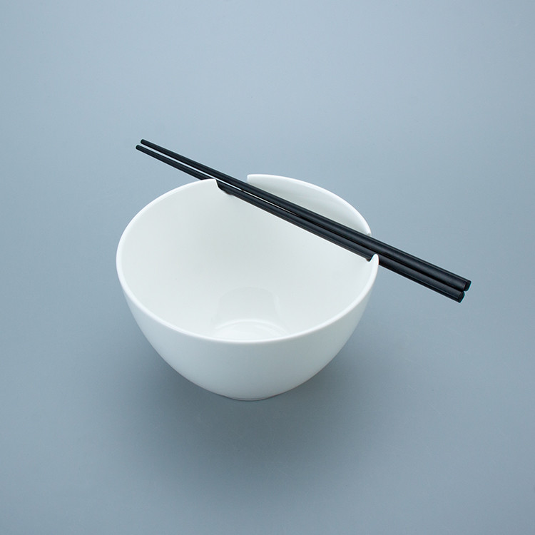Ramen 7 Inch Ceramic Noodle Bowl With Chopsticks Holder