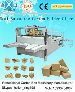 China High Speed Semi Auto Gluer Machine , Carton Box Folding Machine wholesale