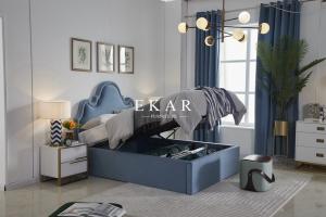 China wholesale factory price bedroom solid wood furniture set double bed design wholesale