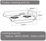 Black Stainless Steel Slim Wall Mounted Cooker Hood 90cm 60cm
