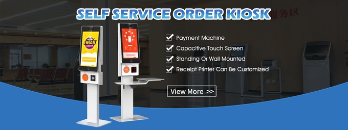 LKS 24inch 27inch Self Ordering Kiosk for Fast Food Restaurant