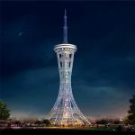 Tubular Q235 Steel 15m Galvanized Radio And Television Tower