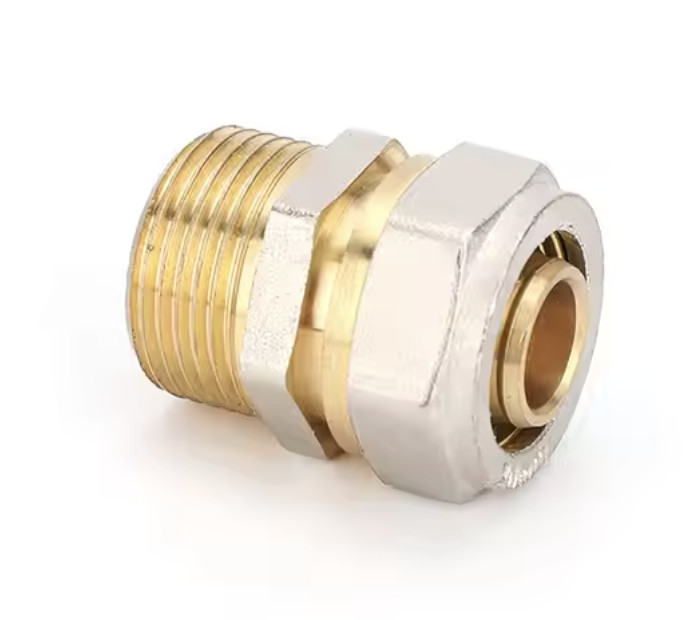 Pressure Chrome Plated Brass Female PEX Compression Fitting 16-32MM PEX Fittings Brass Male Socket PEX Fitting
