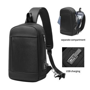 China New custom logo Shoulder bag multifunctional waterproof anti theft chest bag men sling bag wholesale