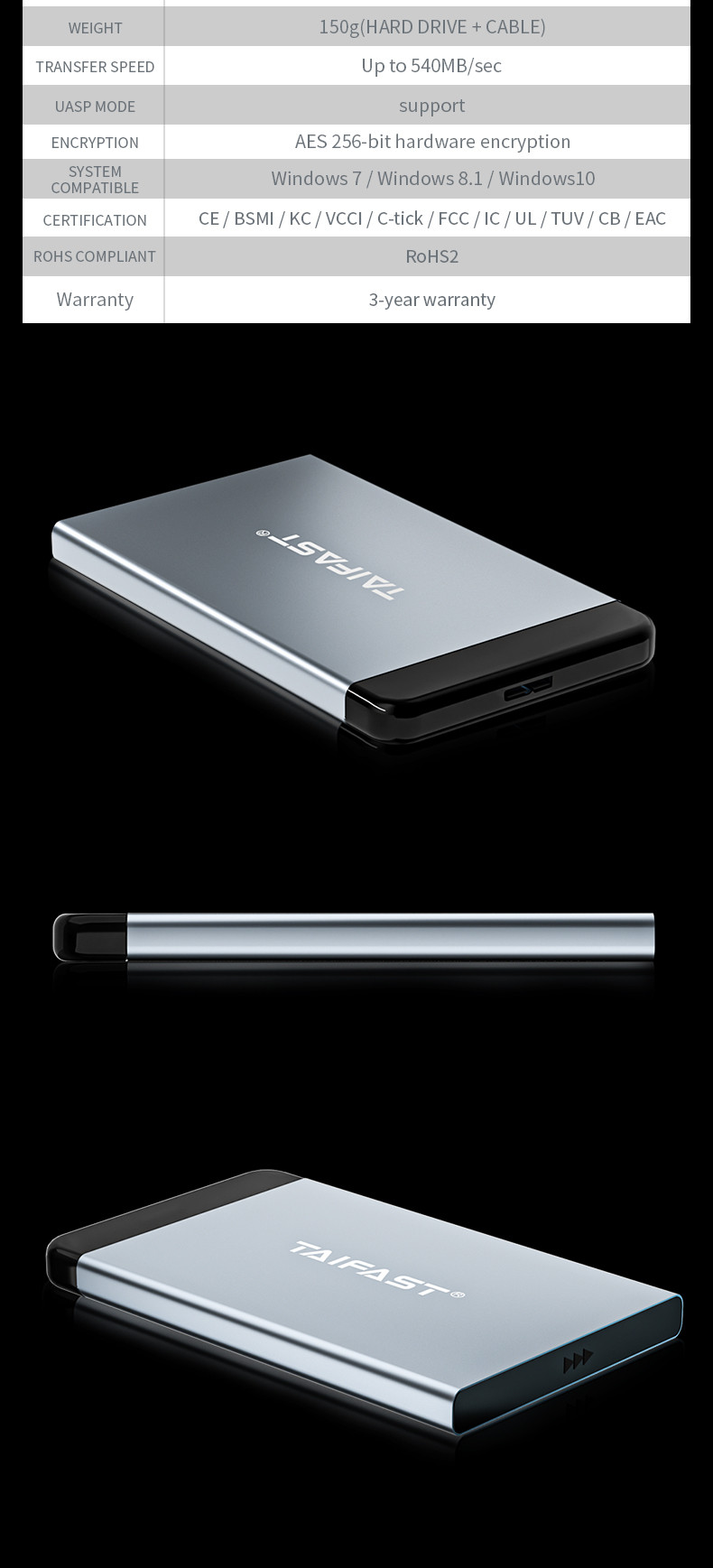 150g 64gb External Hard Drive Portable Usb Driver 2.5inch Mobile Sata 150g