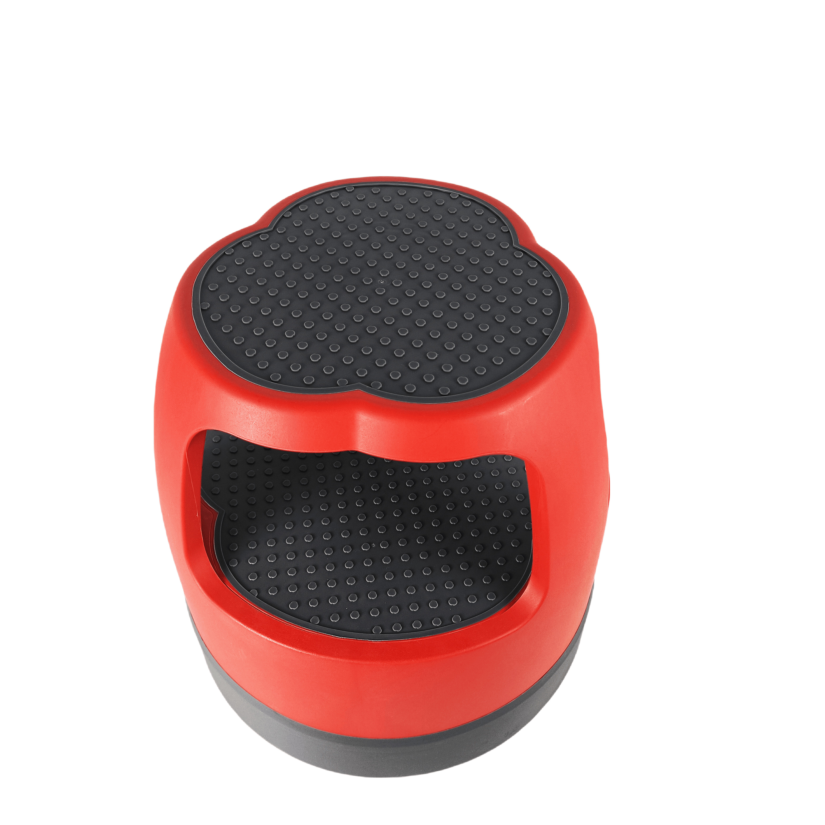 Round Step Stool with Retractable Casters Non-Slip Surface