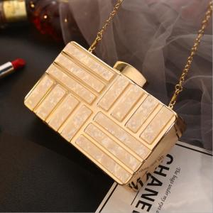 China Gold Acrylic Rectangle Purse Frame Lady'S Suitcase wholesale