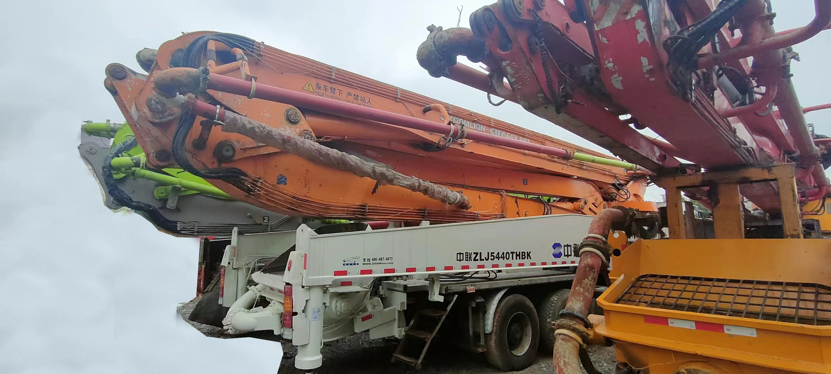Sany Used Concrete Pump Truck 62m Truck Mounted Concrete Pump Second Hand