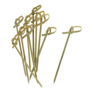 China Party Supplies Bamboo Knot Cocktail Sticks Skewer bamboo ear pick 9cm 4 Inch wholesale