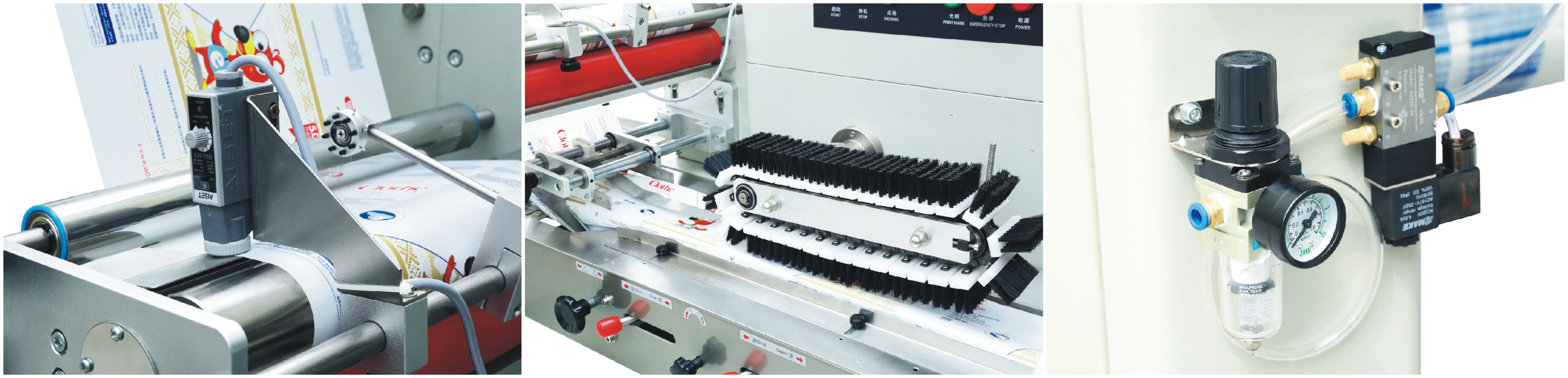 Automatic Rotary Horizontal Flow Packing Machine Film Pulling Downward