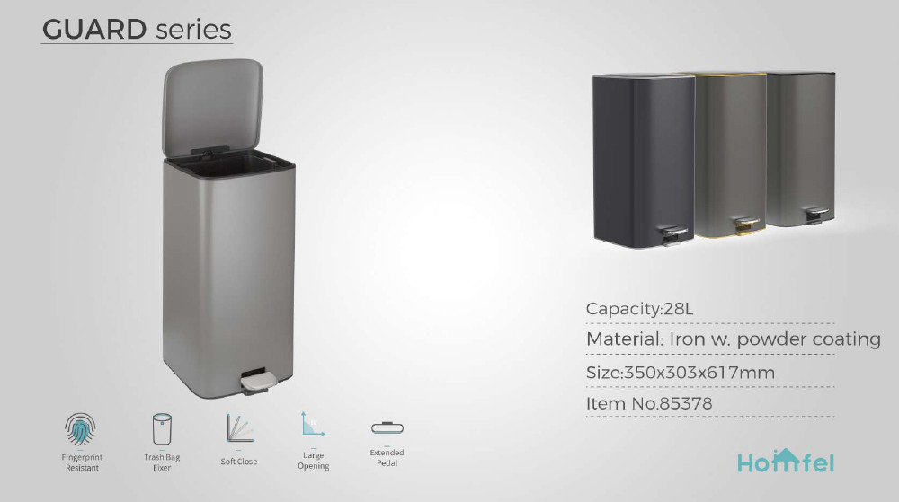 OEM Accepted 18L Rolling Cover Type Stainless Steel Trash Bin For Household Garbage Container