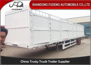 China Enclosed Strong Box Semi Livestock Trailers / 30 - 50 Tons Tractor Cattle Trailer  wholesale