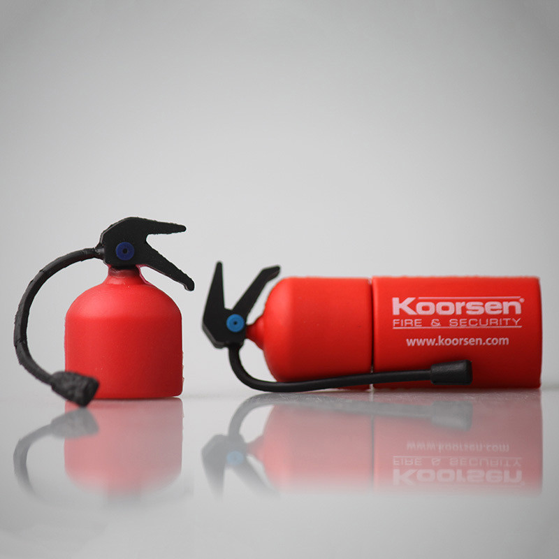 3D Fire Extinguisher Personalized Usb Flash Drives 3.0 2.0 32GB 64GB 30MB/S
