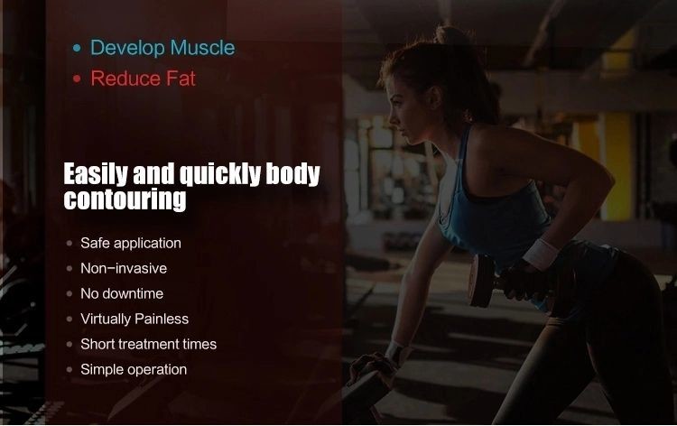 Four Handles Ems Body Slimming Machine Fat Burner Commercial