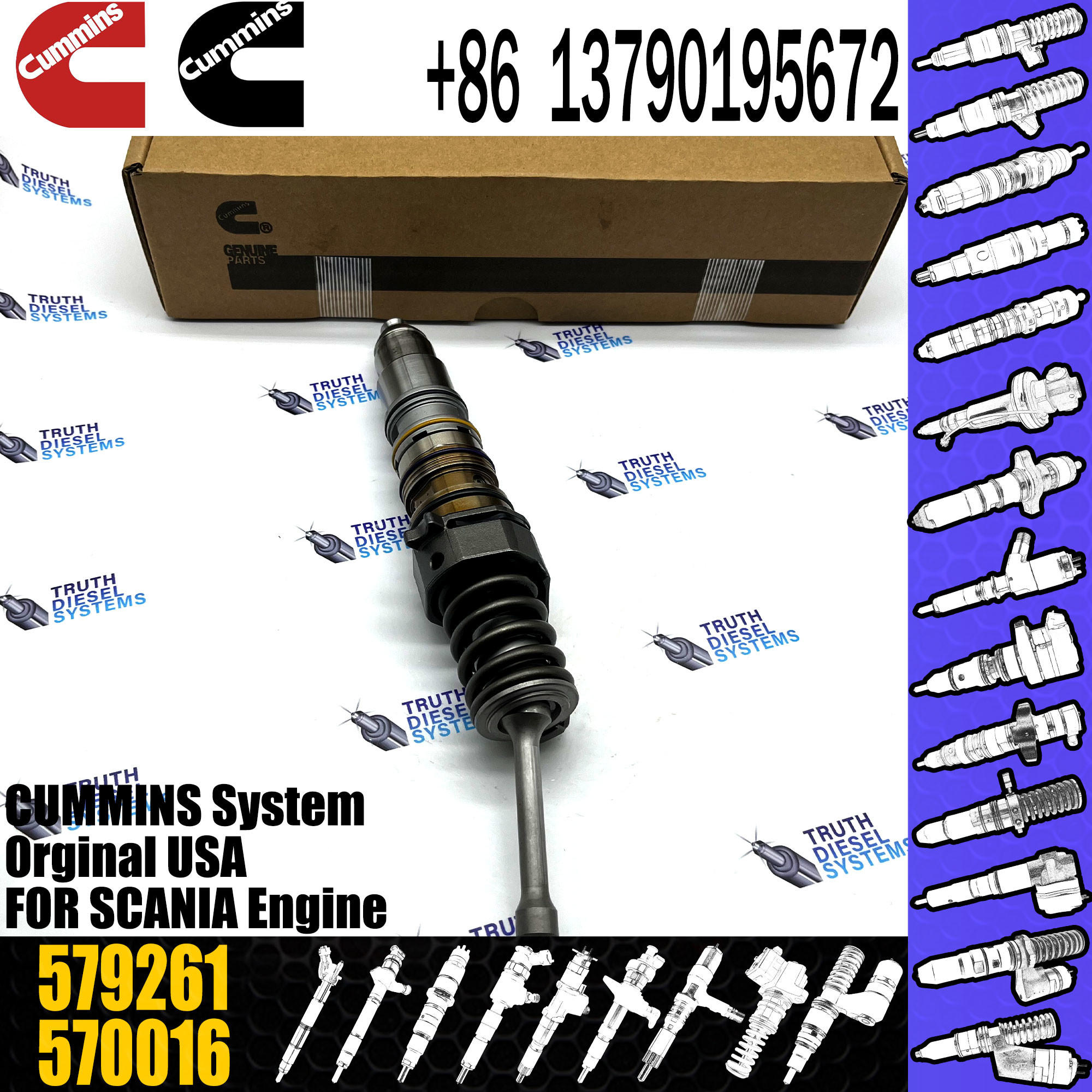Diesel Unit Injector 570016 4954646 4076963 4903028 1481827 1521978 1764365 579261 For SCANIA