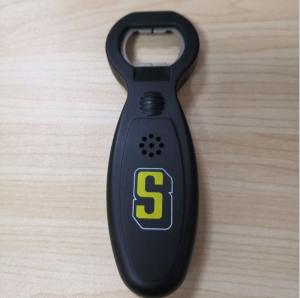 China Advertising Promotion Beer Bottle Opener Music Black Stainless Steel 135*50*15mm wholesale