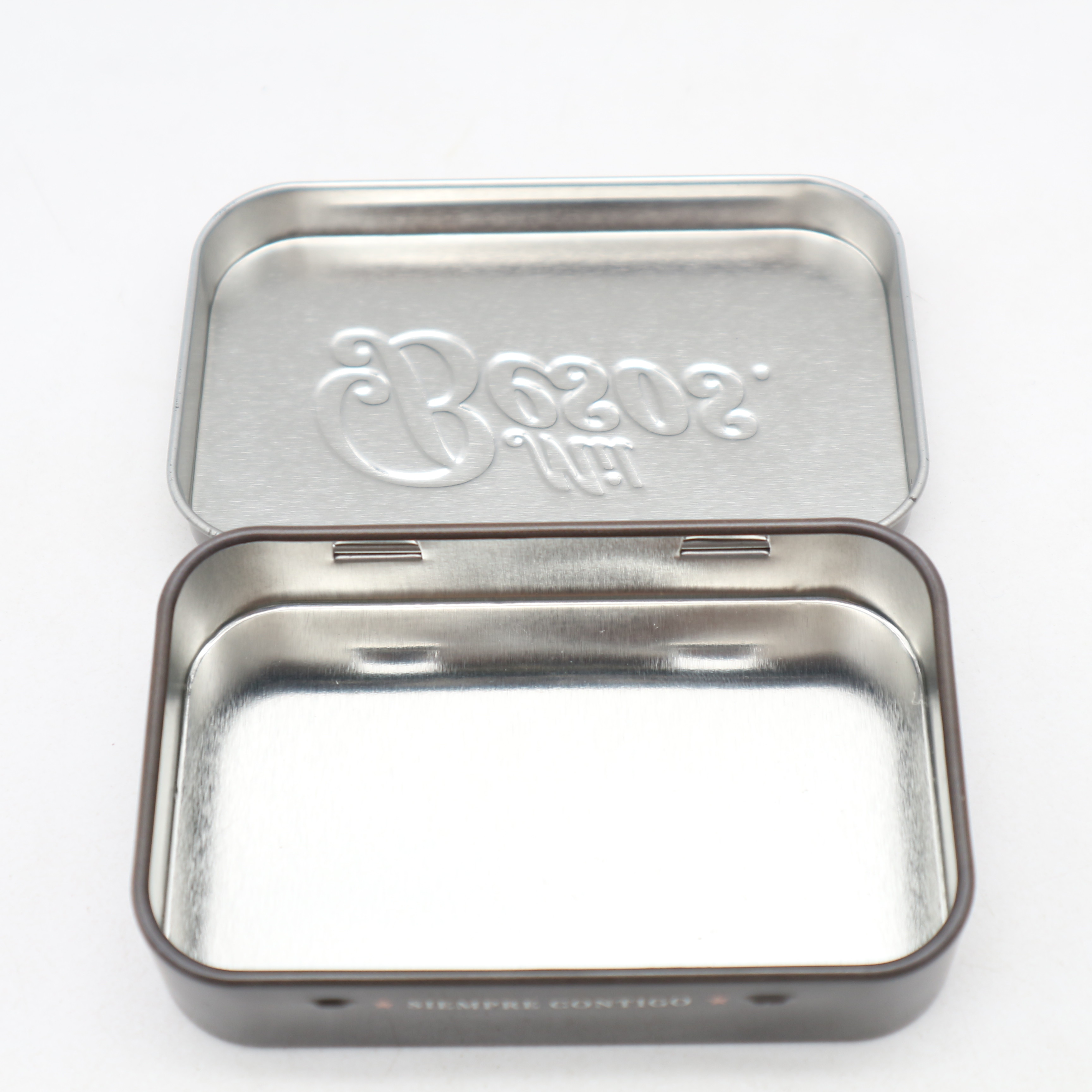 Food Grade Tin Box Ice Chip Tin Container 4C Printed Small Mint Tin with Hinge