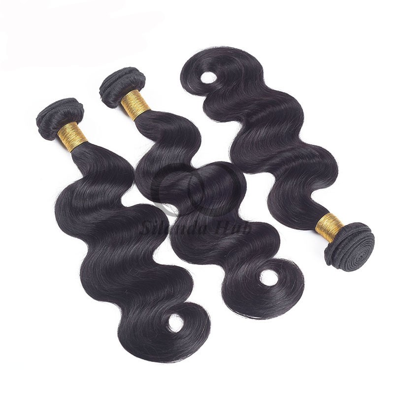 Natural Black Body Wave Remy Human Hair Bundles Sew In Weave Bundles Brazilian Bundle Deals