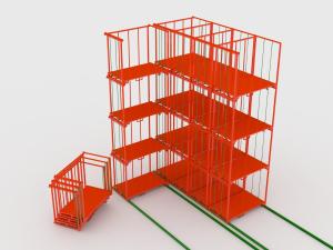 China Red Orange 30*50mm Upright 150KG Capacity Stackable Stillages wholesale