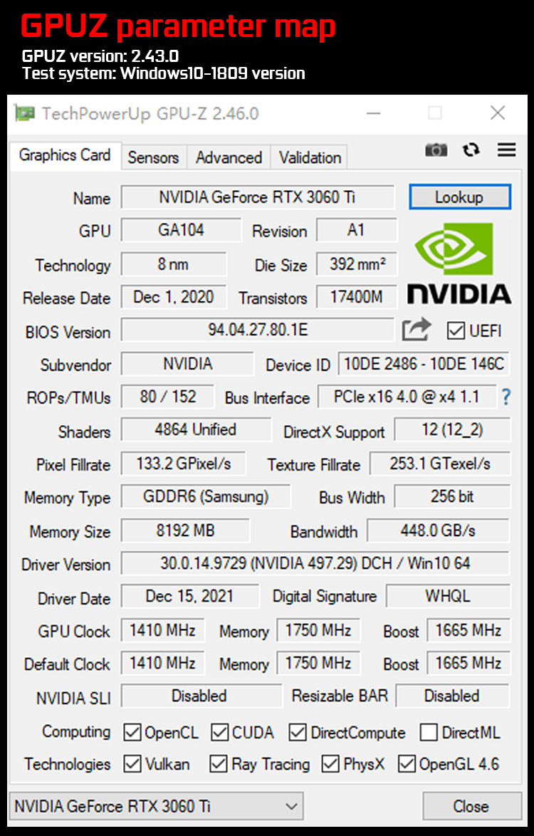 RTX3060TI 8G Gaming Graphics Card GDDR6X PCI Express 4.0 Gaming PC Video Card