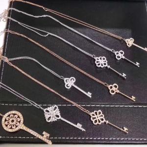 China jewelry Korea design long chain sweater necklace crystal pearl key fashion necklace 100 1 wholesale