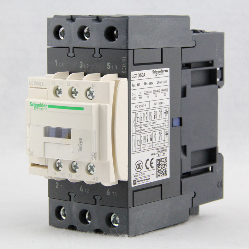 New Original SCHNEIDER AC Contactor, LC1D50AM7C LC1-D50AM7C AC220V