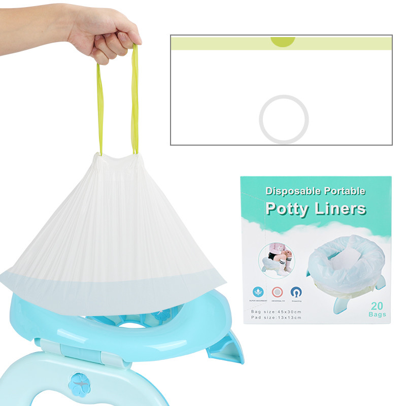 Customized Travel Potty Refill Bags With Absorbent Pads, Disposable Potty Chair Liners