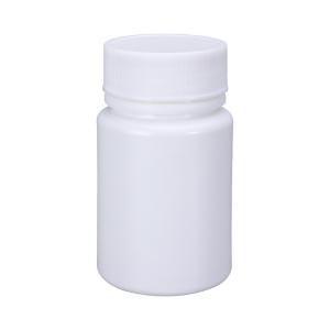 China Hot Stamping 50cc Empty Plastic Bottle Capsule Pill with White Aluminum Foil Gasket Lid wholesale