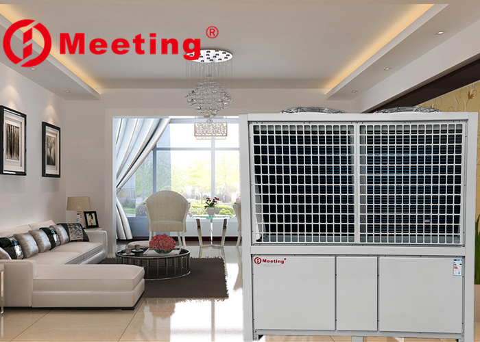 3200L/h 144kw Top Blowing Air To Water Heat Pump System With Heat Recovery Function