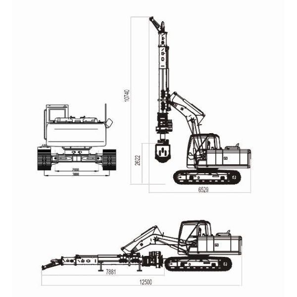 KR50D 30 rpm Hydraulic Small Rotary Piling Machine 20 m Max. drilling diameter 1200 mm