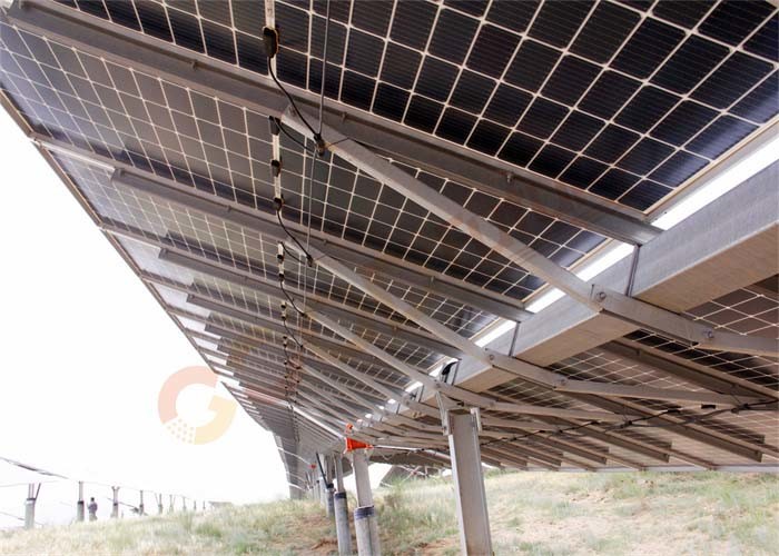 Q235B Dual Solar Tracking System 1P Snow Protect Active Solar Tracker