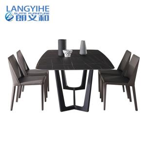 China 304SS Legs Rectangular Kitchen Dining Table Artificial Dali wholesale