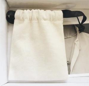 China Screen Printing Drawstring Jewelry Pouch White Cotton Jewelry Pouch For Watches wholesale
