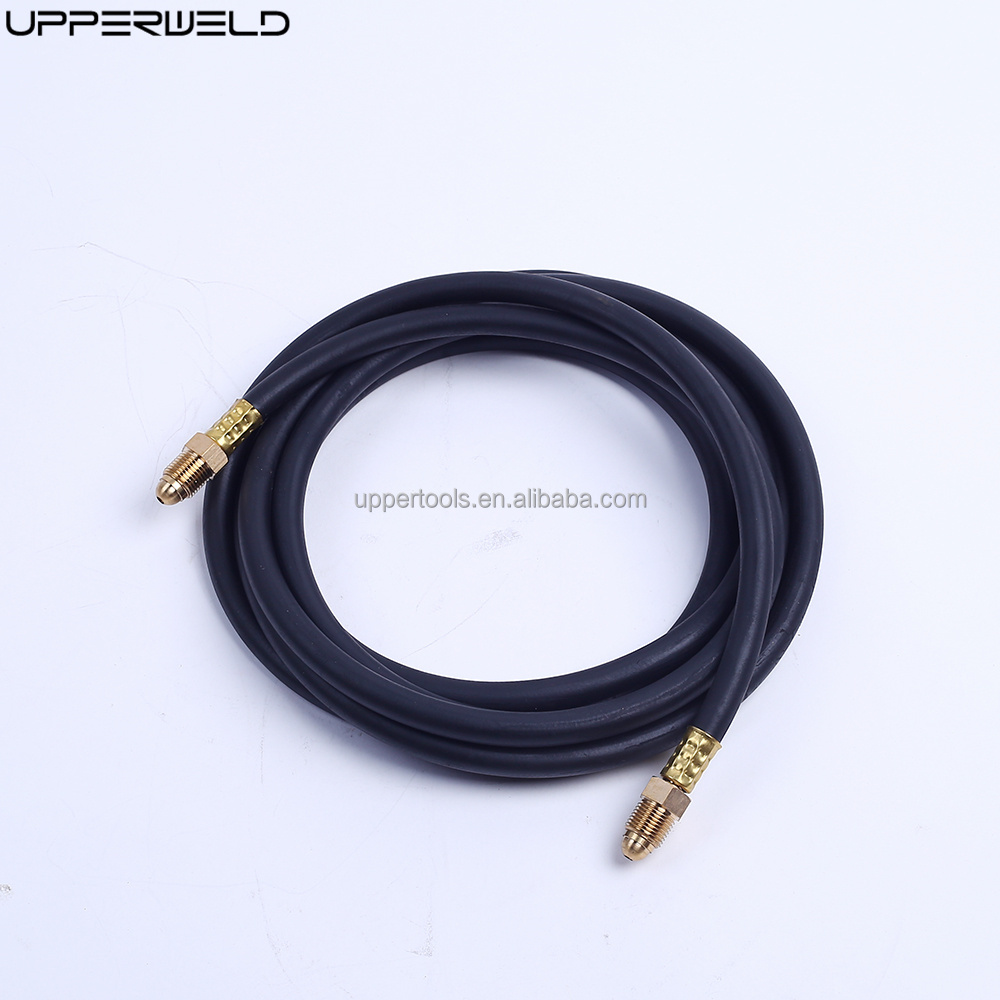 Welding Torch Rubber Gas Hose with Argon CO2 Flowmeter Regulator Length 12/25/50 Feet