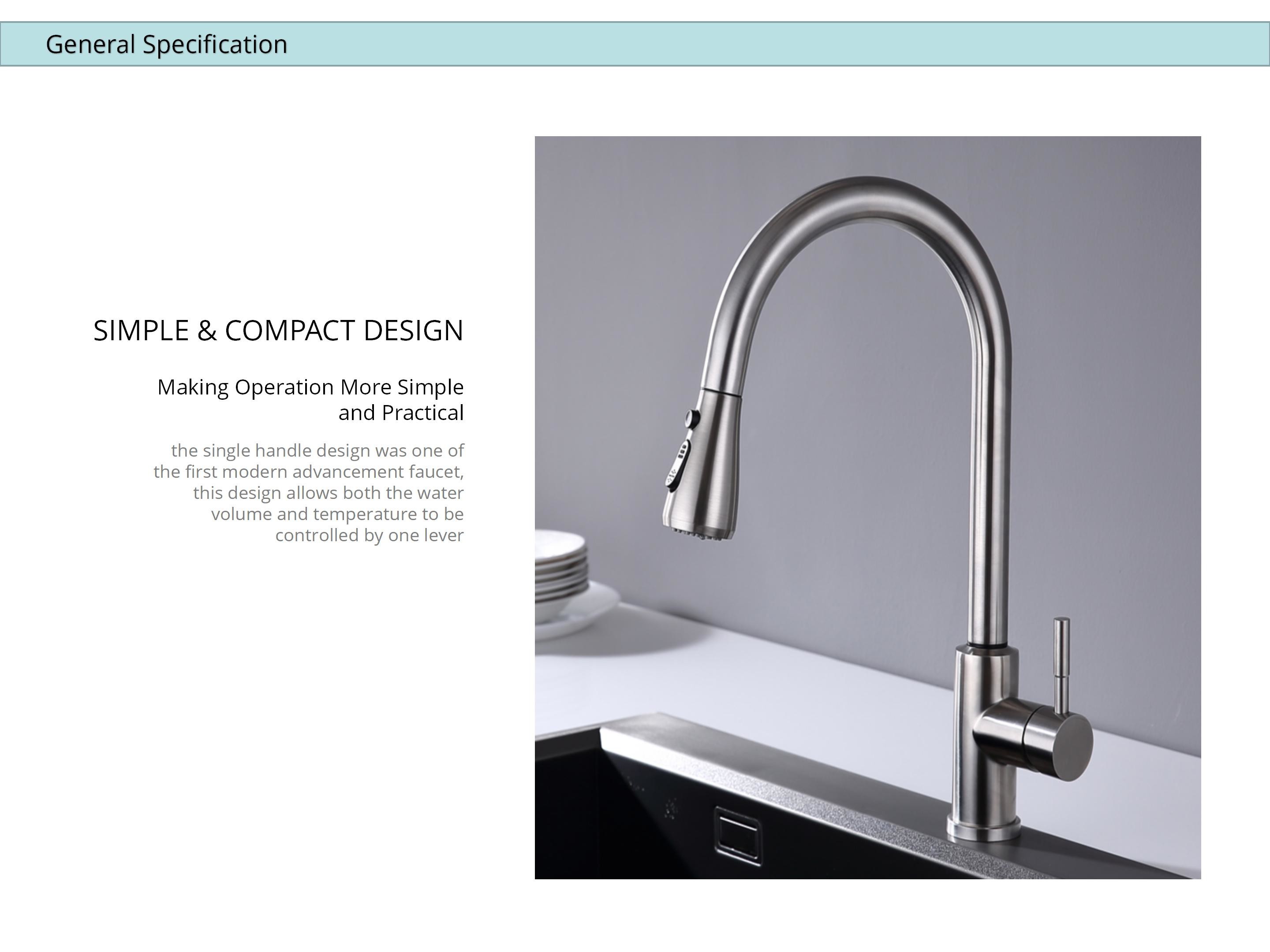 360 Degree Rotating Filtered Water Faucet Gooseneck Kitchen Faucet With Sprayer