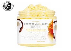 China Deep Exfoliating Skin Care Body Scrub Coconut Milk / Honey Comb Reduces Oiliness wholesale