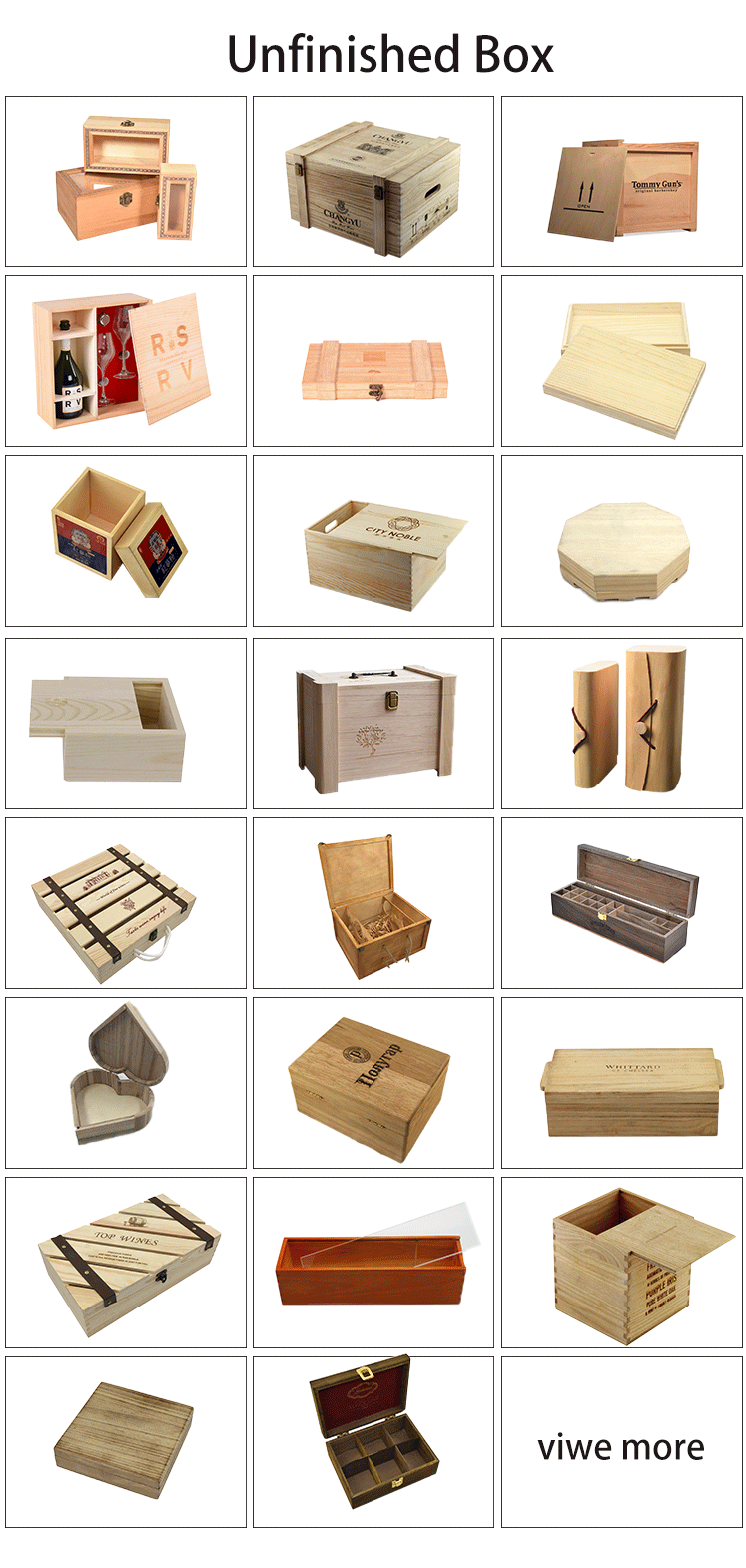 2 Bottle Wooden Wine Box With Lid Crate Storage Unit Christmas Hamper Gift Box