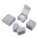 Durable Gift Ring Jewelry Box With Double Door Open Fabric Covered