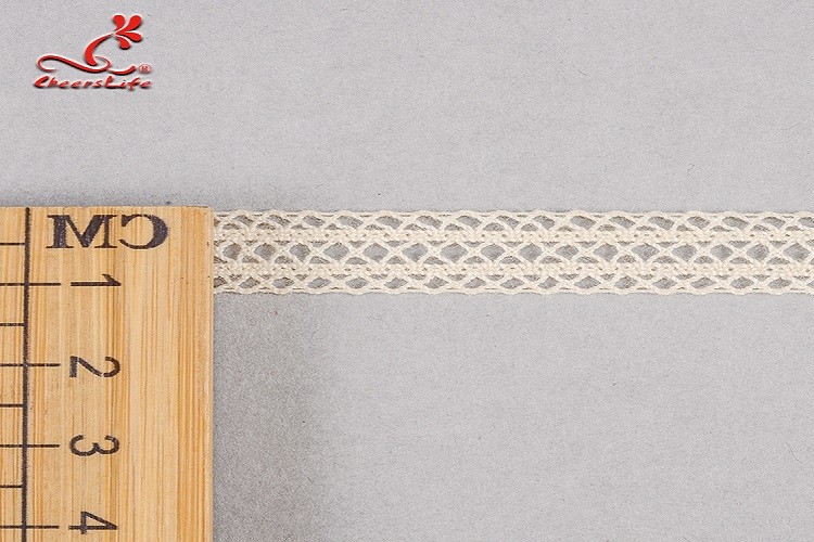 Bedding Articles / Clothing Labels Cotton Lace Trim Customizable Width