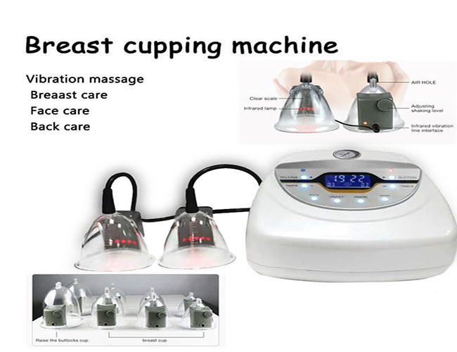 2 Roller Breast Enhance Butt Vacuum Therapy Machine Cellulite Burning