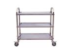 3 Tier Polished Durable Stainless Steel Kitchen Shelves With Wheels