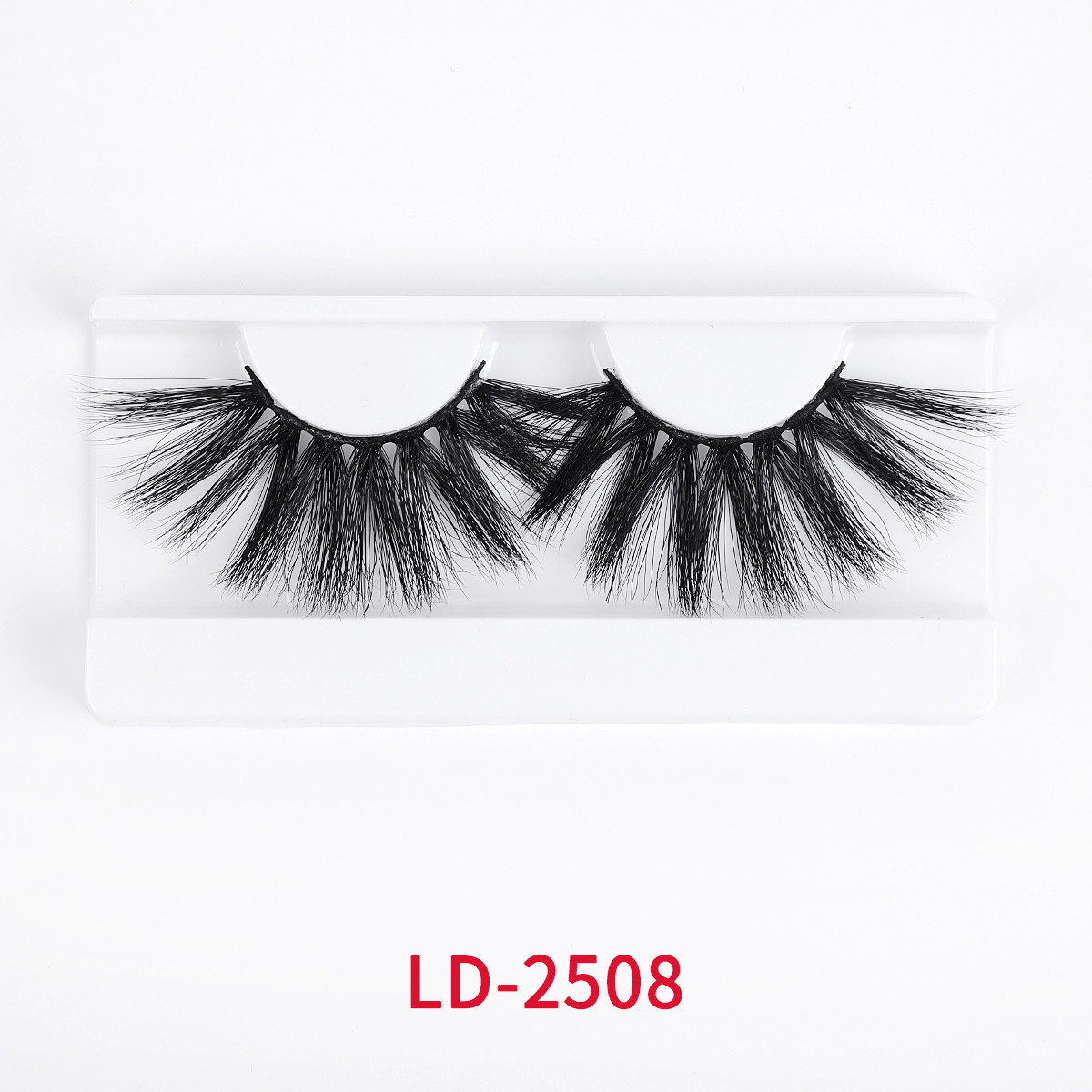 Flexible Faux Mink Lashes , Natural Black 3d 25mm Wispy Lashes