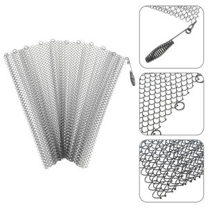 China Stainless Steel 304 Fireplace Screen Mesh Curtain 6mm Hole wholesale