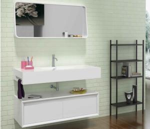 China Wall Hung Bathroom Furniture Cabinet White Corner Bathroom Sink wholesale