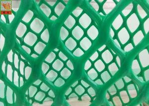 China Heavy Duty Plastic Construction Netting Green Color 40 Mm * 40 Mm Hole Size wholesale