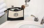 Linen cosmetic pouch